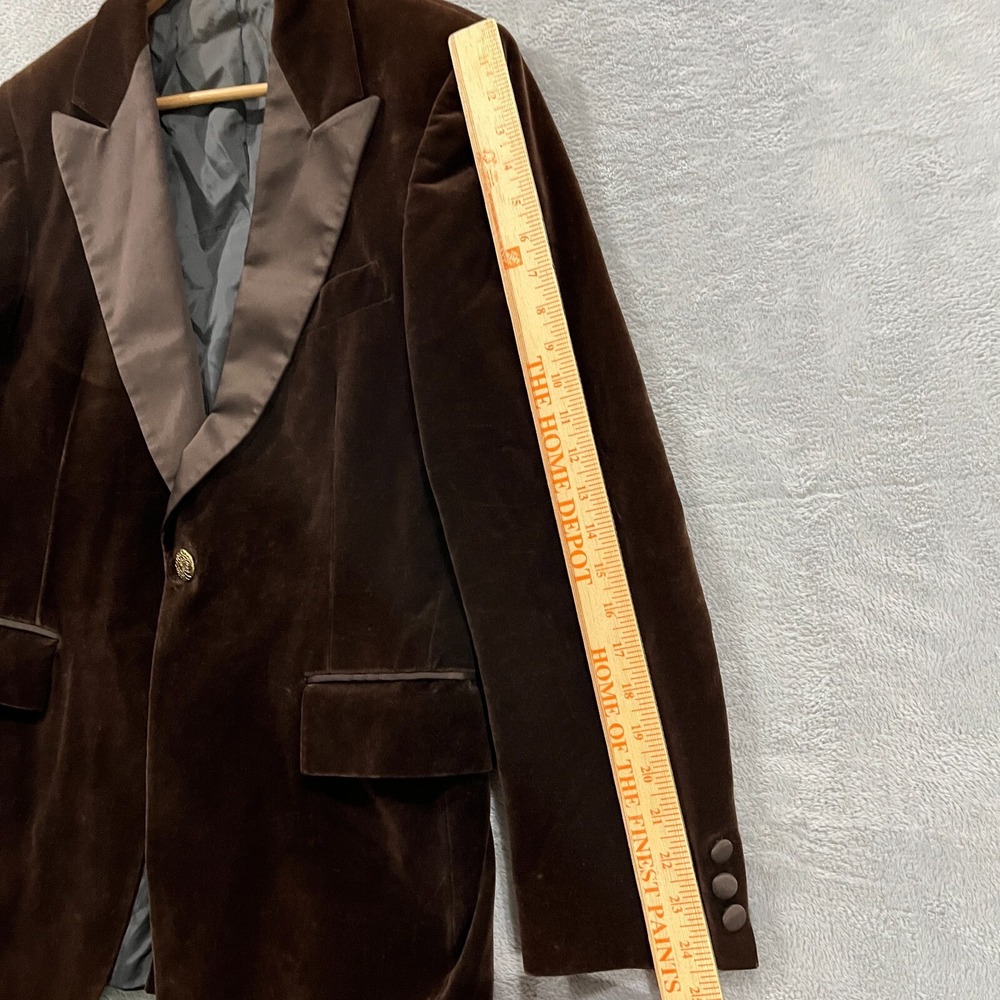 VTG 1970s After Six Tuxedo Mens 40R Jacket Velvet Formal Jacket Preppy USA Made - Picture 9 of 14